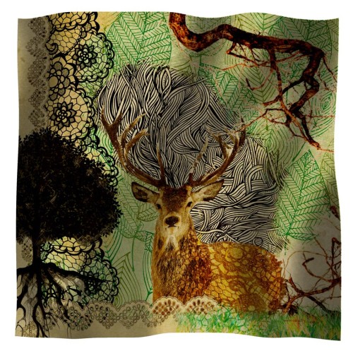 Foulard con cervo