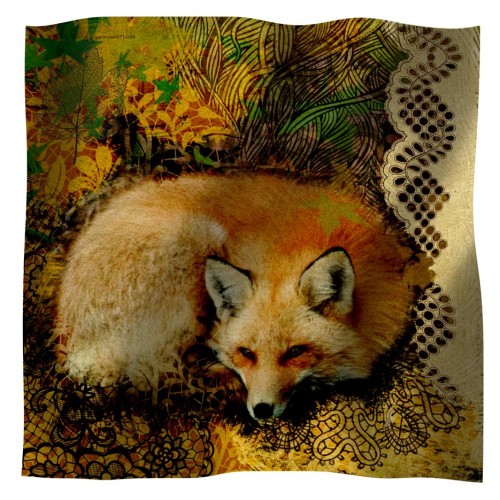 Scarf with fox