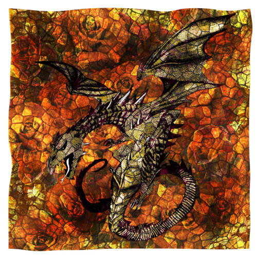 scarf drago rosso