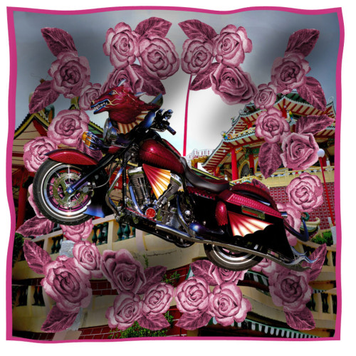 scarf drago pink