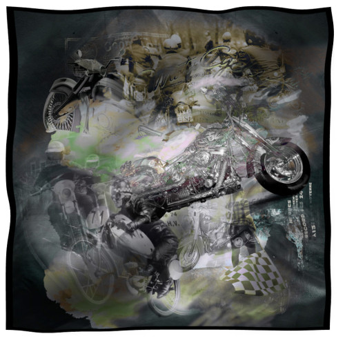 scarf old style green